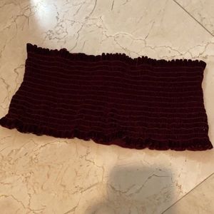 LF/ emma & sam - burgundy velvet tube top